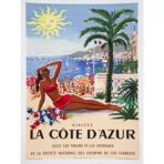 poster alpi provenza costa azzurra vintage