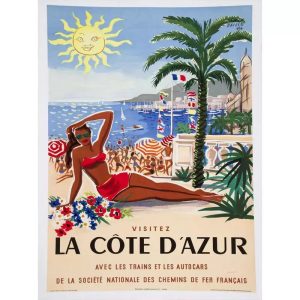 poster alpi provenza costa azzurra vintage