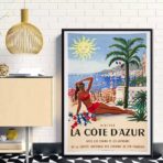 poster alpi provenza costa azzurra vintage