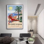 poster alpi provenza costa azzurra vintage