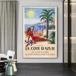 poster alpi provenza costa azzurra vintage