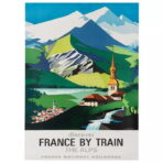 poster vintage delle alpi