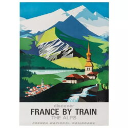 poster vintage delle alpi