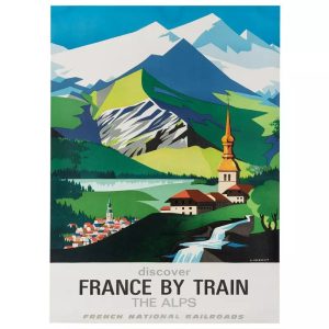 poster vintage delle alpi