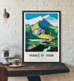 poster vintage delle alpi