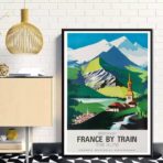poster vintage delle alpi