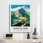 poster vintage delle alpi