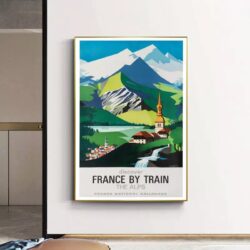 poster vintage delle alpi