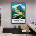 poster vintage delle alpi