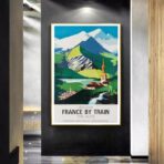 poster vintage delle alpi