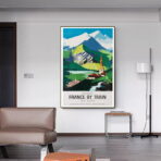 poster vintage delle alpi