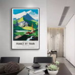 poster vintage delle alpi