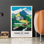 poster vintage delle alpi