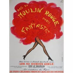 vecchio poster del moulin rouge