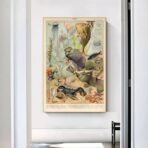 poster animali marini oceano vintage