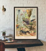 poster animali marini oceano vintage