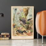 poster animali marini oceano vintage