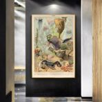 poster animali marini oceano vintage
