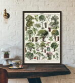 poster albero vintage