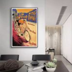 poster arrivo del tour de france vintage
