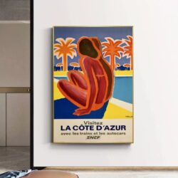 poster vintage azzurro