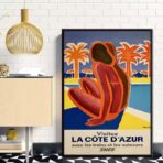 poster vintage azzurro