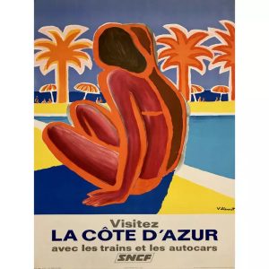 poster vintage azzurro