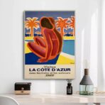 poster vintage azzurro