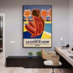 poster vintage azzurro
