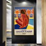 poster vintage azzurro