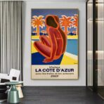 poster vintage azzurro