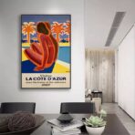 poster vintage azzurro