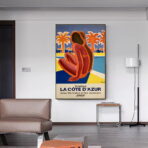 poster vintage azzurro