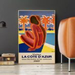 poster vintage azzurro