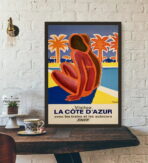 poster vintage azzurro