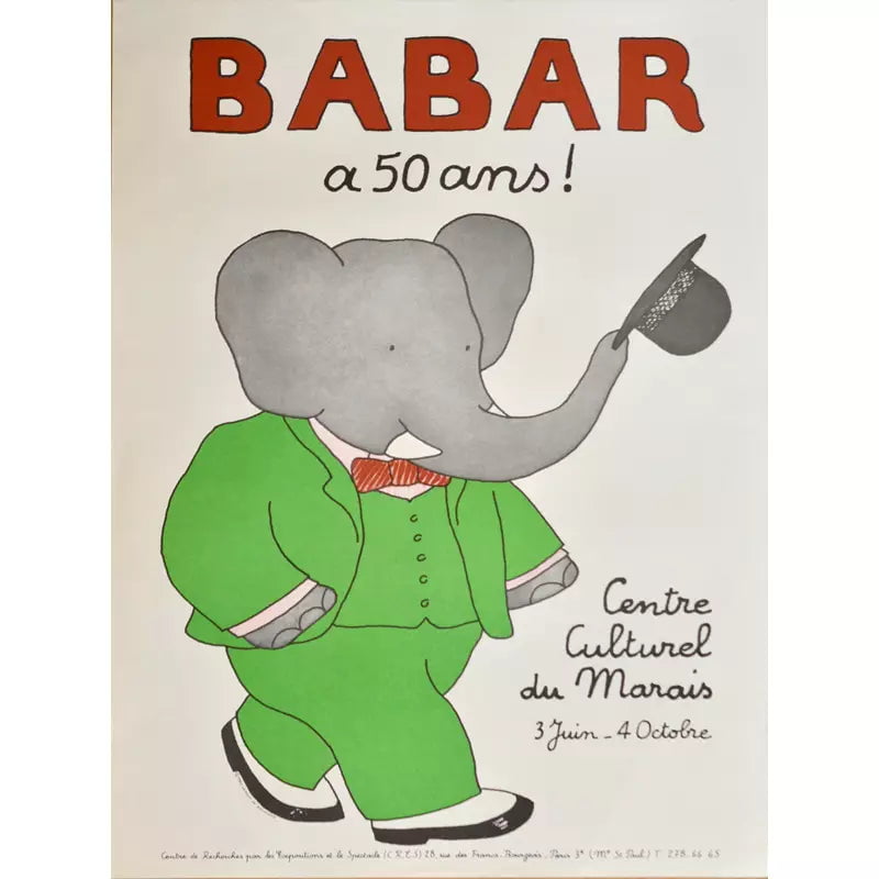 poster babar vintage 2 poster babar vintage 2