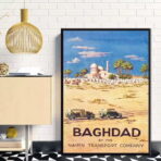 poster baghdad haifa vintage 1