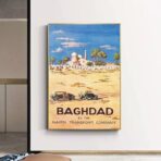 poster baghdad haifa vintage 1
