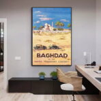 poster baghdad haifa vintage 1