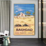 poster baghdad haifa vintage 1