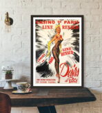 poster vintage del bar casino