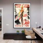 poster vintage del bar casino