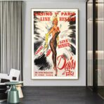poster vintage del bar casino