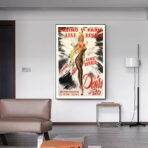 poster vintage del bar casino