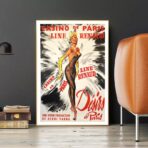 poster vintage del bar casino
