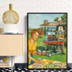 poster barbecue vintage