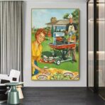 poster barbecue vintage