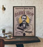 poster barbiere vintage