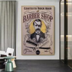 poster barbiere vintage