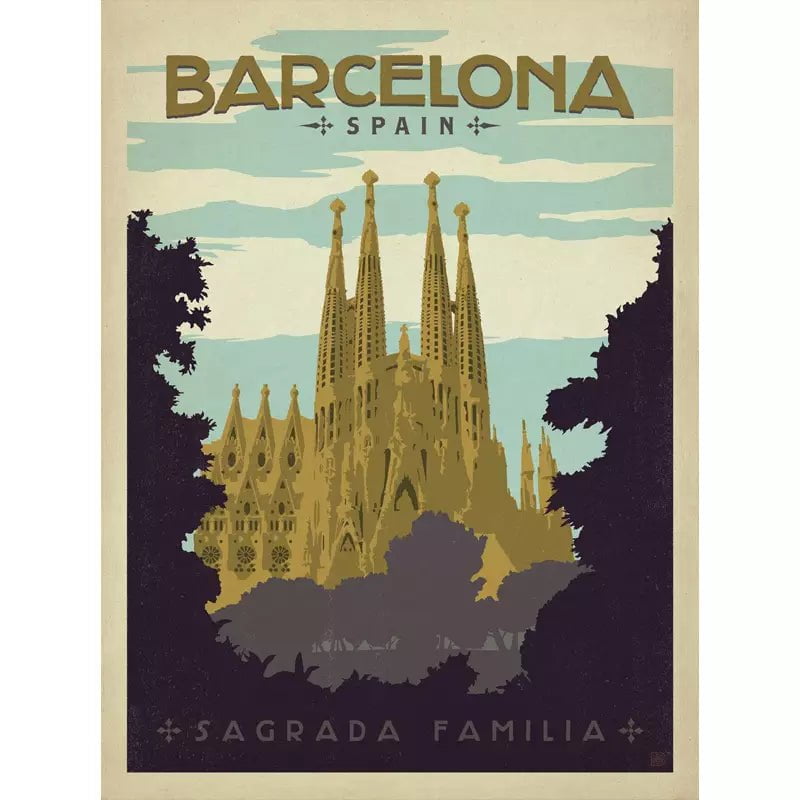 poster vintage barcellona 1 poster vintage barcellona 1